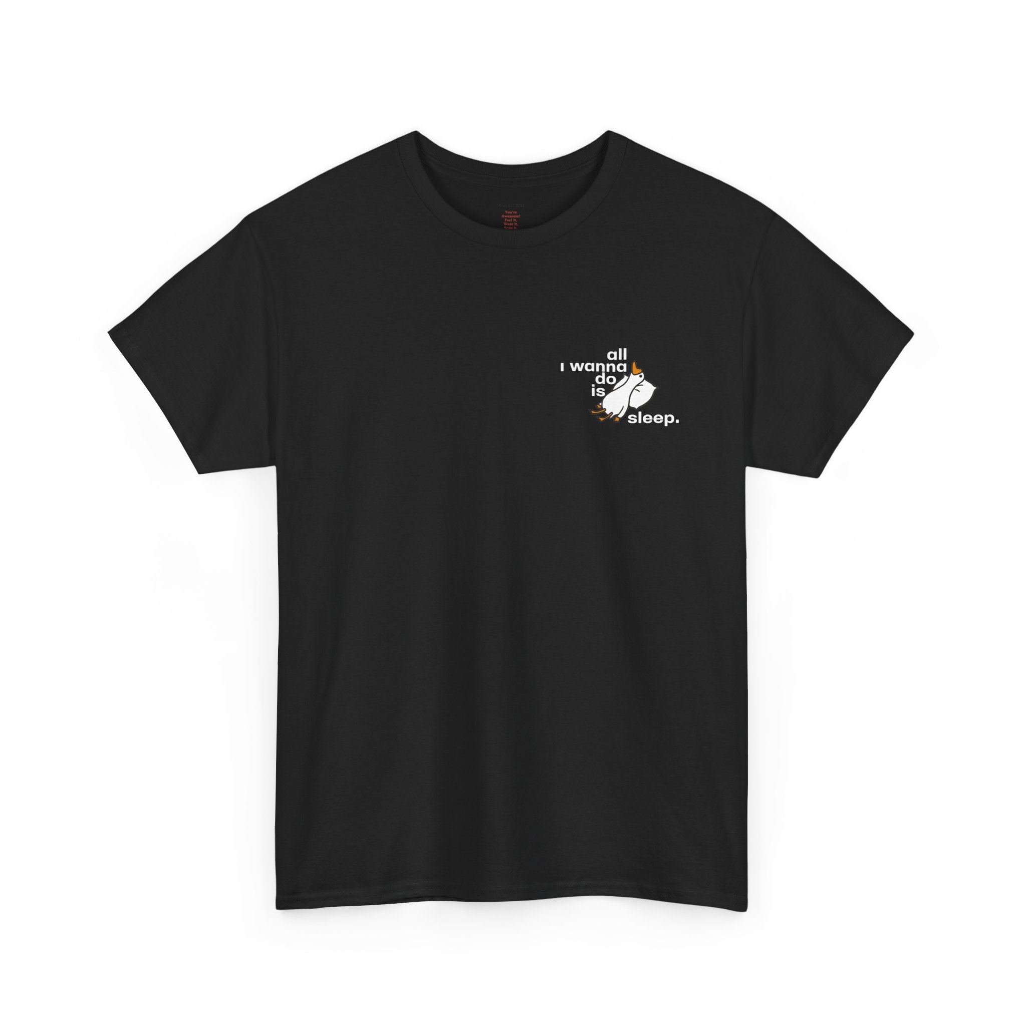 Silly Goose - All I Wanna Do Is Sleep Duck T-Shirt - Black