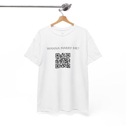 Wanna Marry Me? QR Code T-Shirt