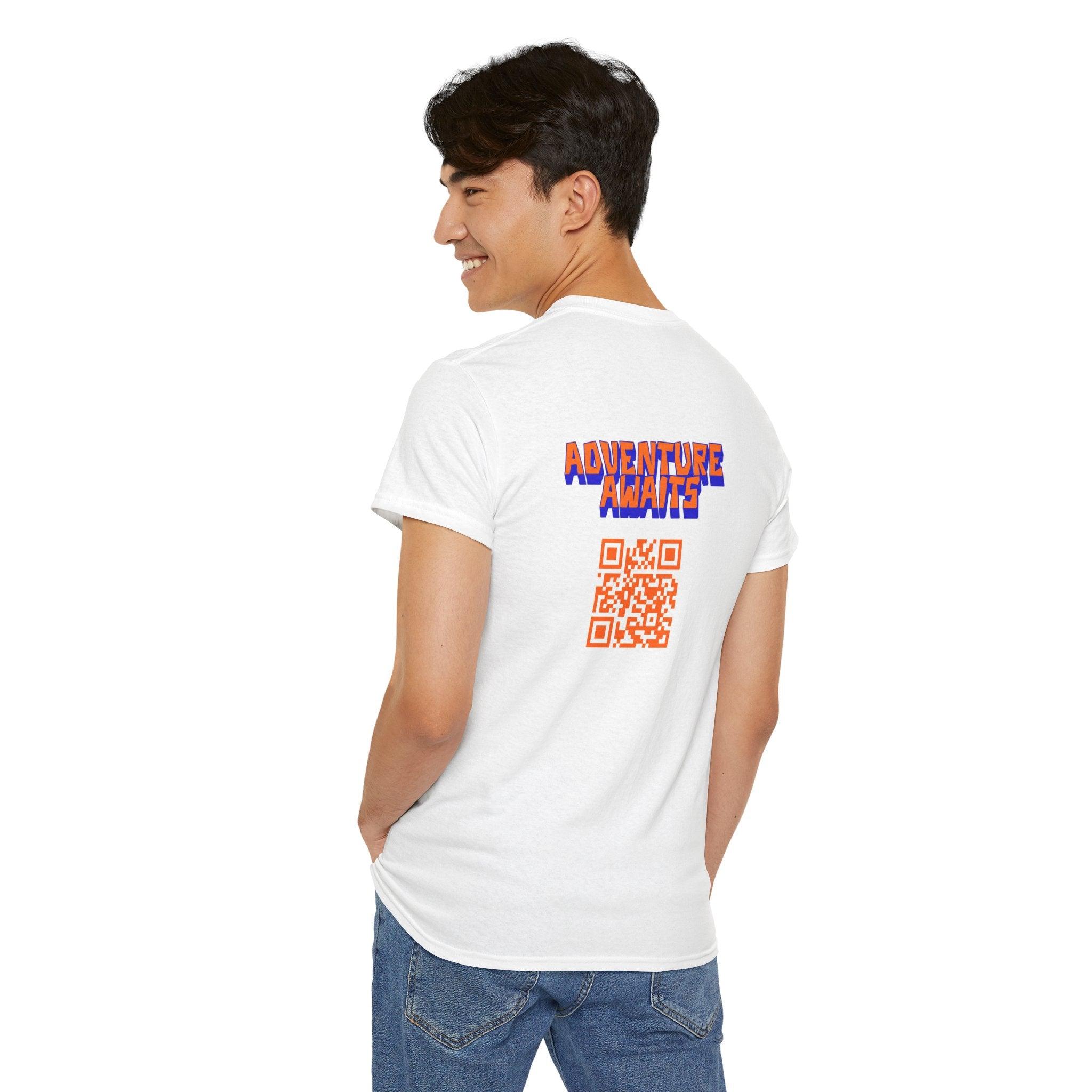 Adventure Awaits QR Code T-Shirt - Orange