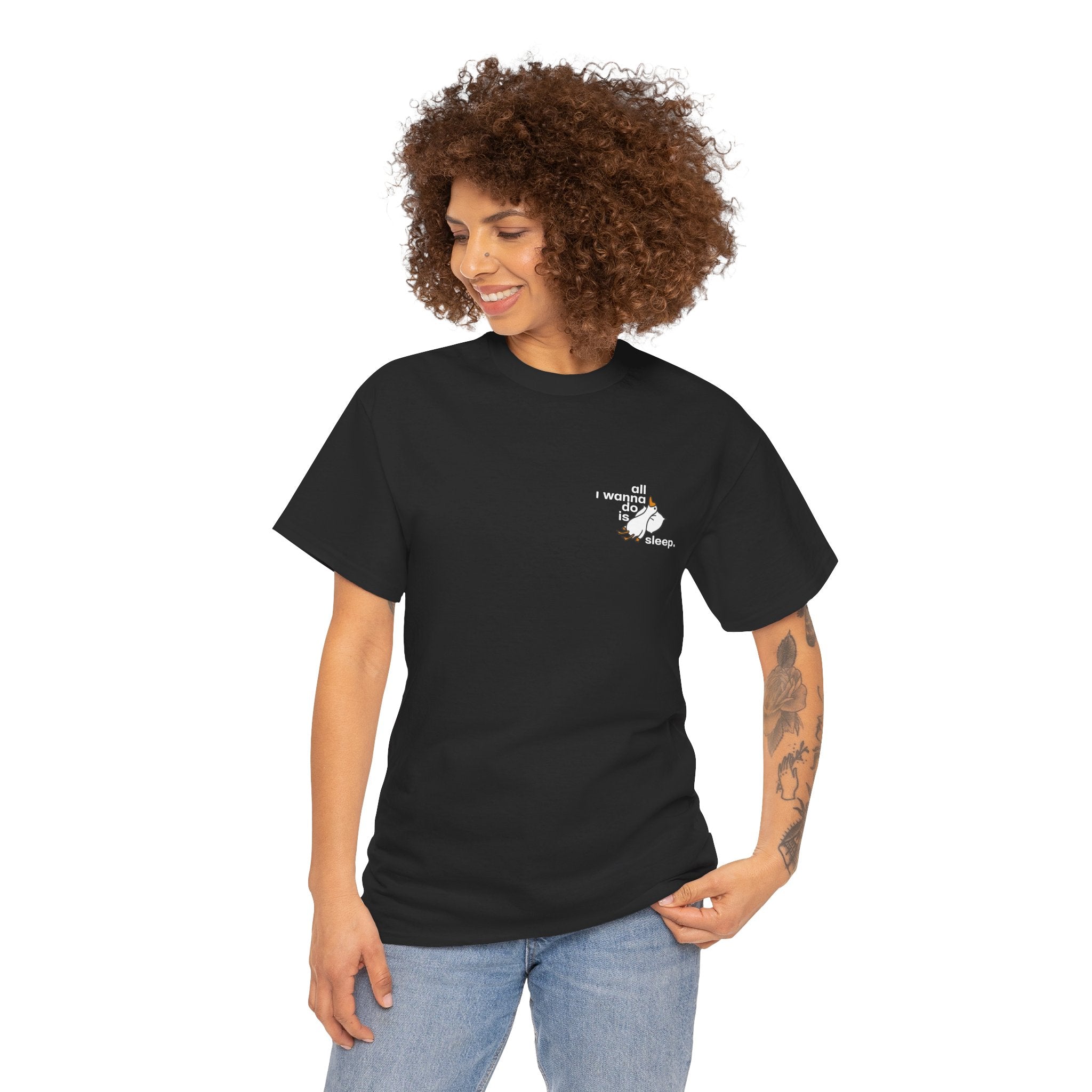 Silly Goose - All I Wanna Do Is Sleep Duck T-Shirt - Black