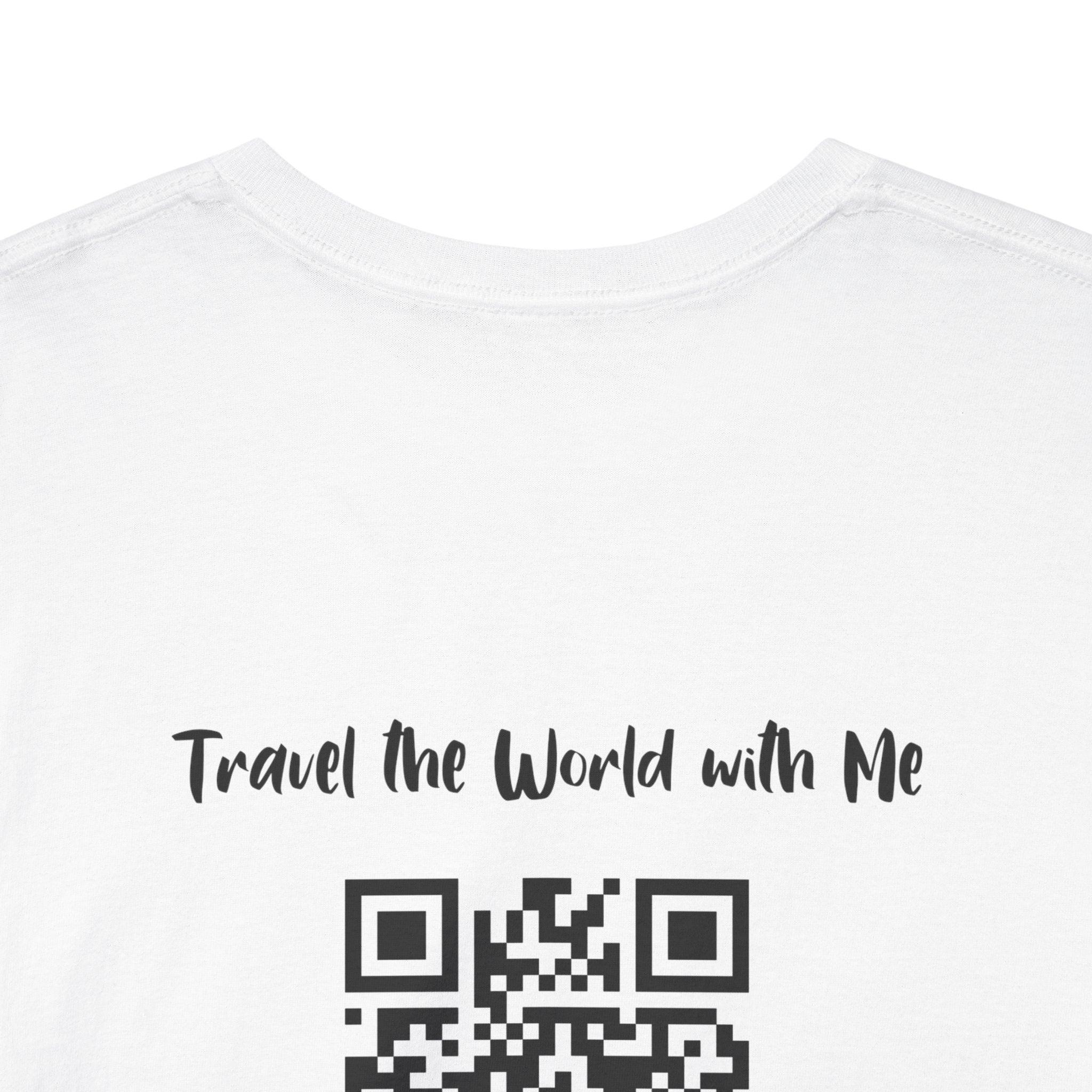 Travel the World with Me QR Code T-Shirt - Travel Influencers Special