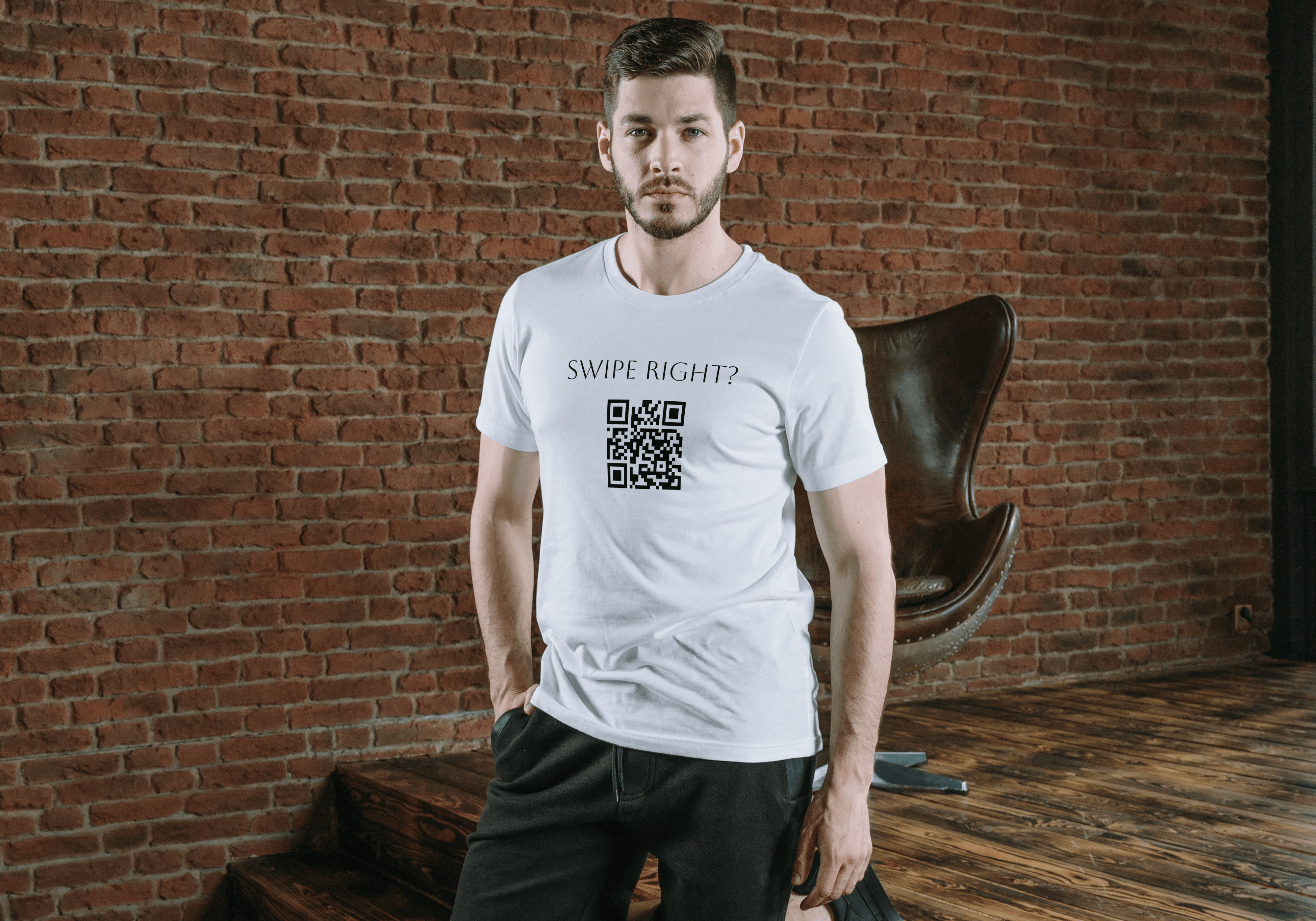 Swipe Right? QR Code T-Shirt