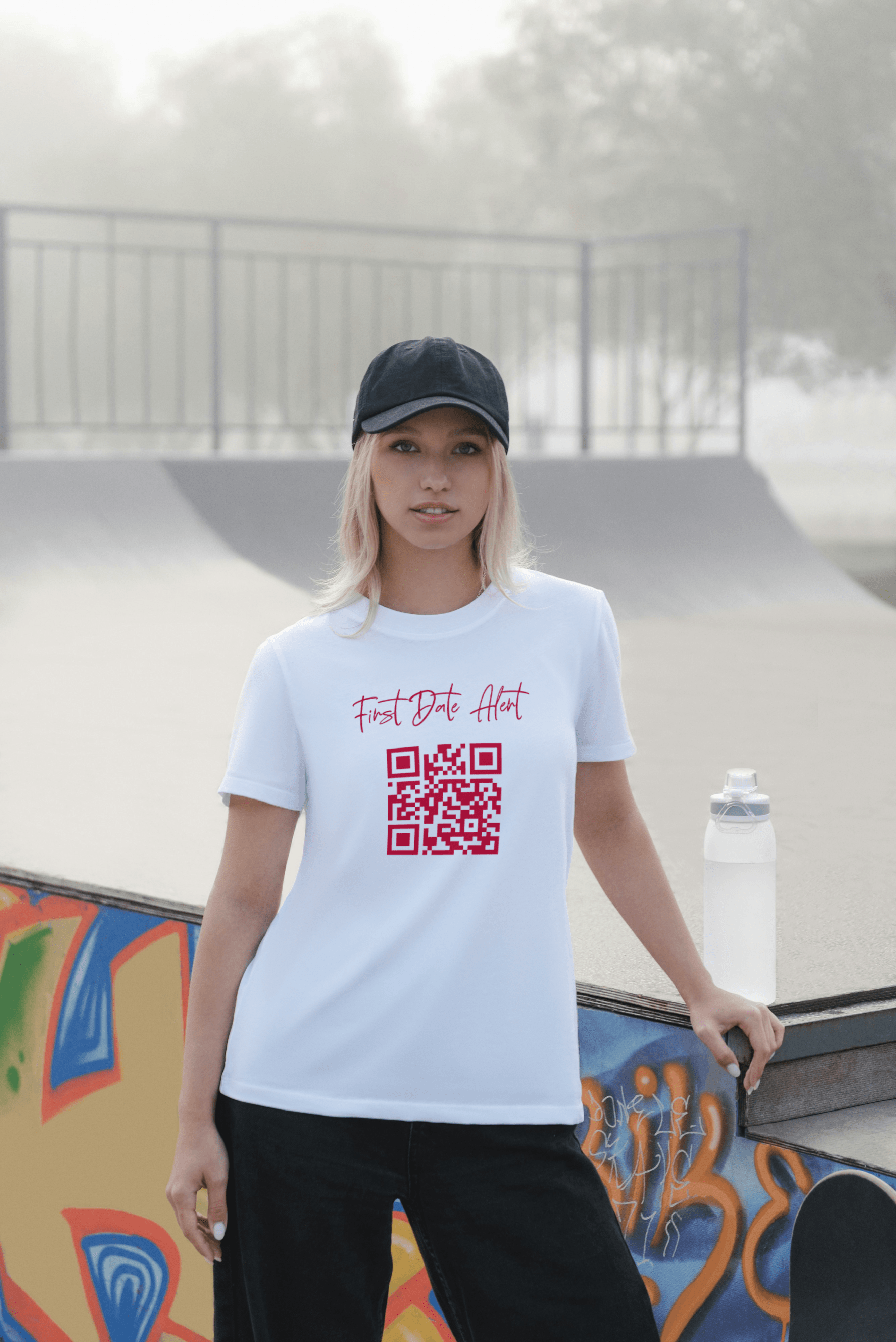 First Date Alert QR Code T-Shirt